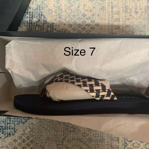 Tommy Hilfiger Red Fabric Flip Flops